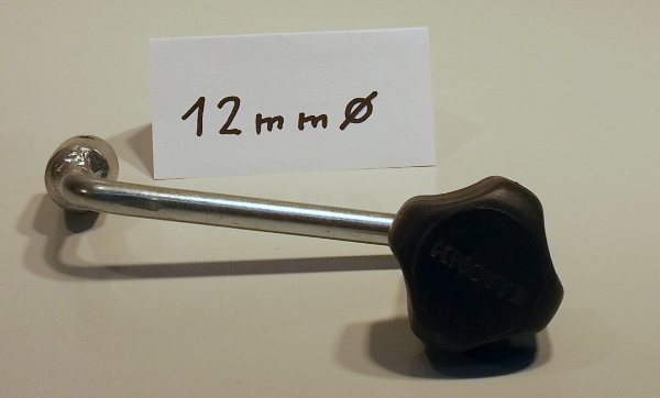 Kurbel 110mm lang fr Sttzrad mit 12mm Welle, Ersatzkurbel, Handkurbel