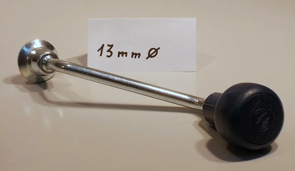 Kurbel 150mm lang fr Sttzrad mit  Welle Oval 19x15mm, Ersatzkurbel, Handkurbel