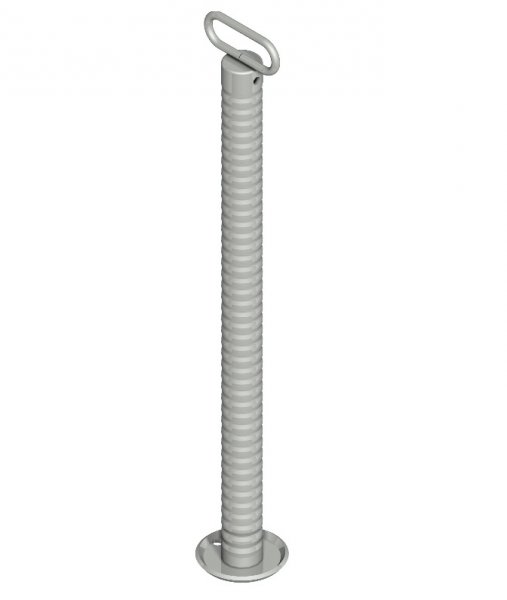 Ecksttze fr Anhnger, bis 800kg pro Stck belastbar, 48mm Rohr gerippt sehr dickwandig, Hecksttze