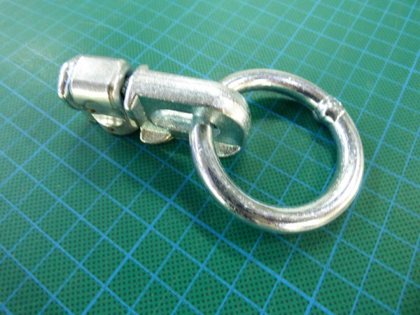 Zurrfitting mit klappbarem Ring, schwere Ausfhrung fr Airlineschienen, Ringdurchmesser innen 44mm