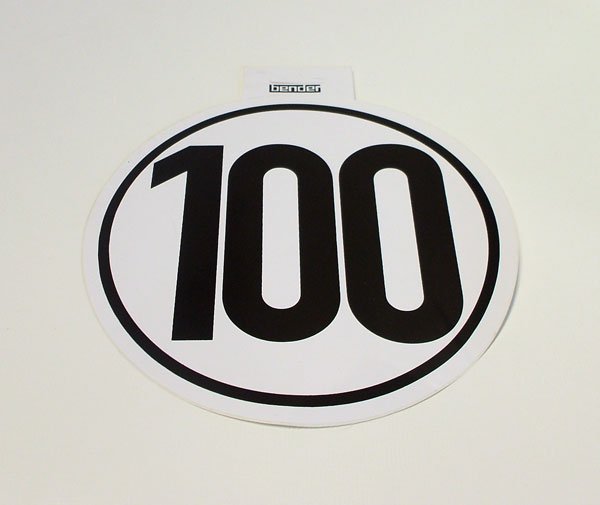 Tempo 100 Aufkleber